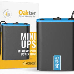 Oakter Mini 12 V WiFi Router UPS (Black) (bmt)