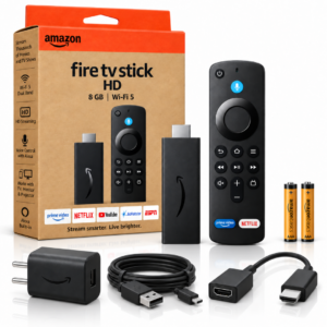 Amazon Fire TV Stick HD - Smart Streaming Media Player with Alexa Voice Remote, 1.5GB RAM / 8GB Storage (